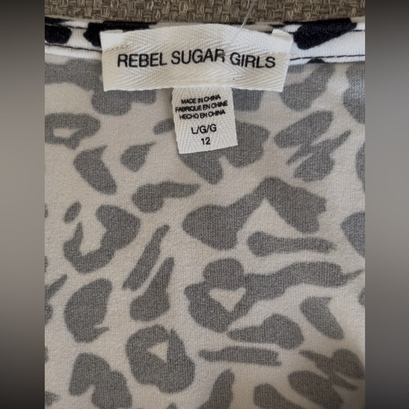 Rebel Sugar Girls Monochrome Animal Print Midi Dress - Picture 11 of 14